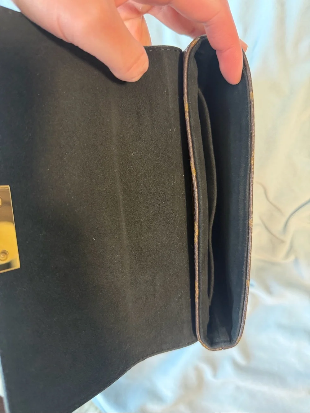 Louis Vuitton Black & Brown Monogram Top Handle Satchel with Gold Padlock